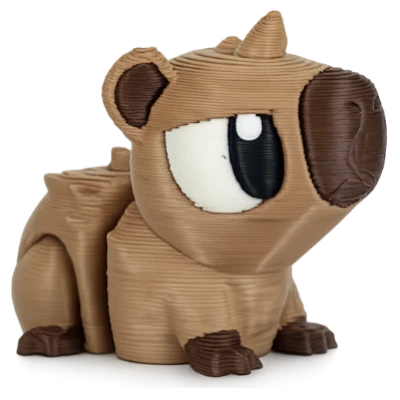 Flexito Capitu, capivara da coleção Amiguinhos da Fazenda