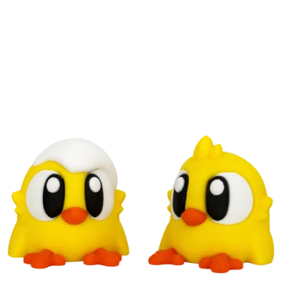 Flexito Quindim e Clarinha, pintinhos da coleção Amiguinhos da Fazenda